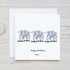 Carte personnalisée vache, jolie carte d'anniversaire avec un animal de la ferme, carte de fermier laitier, cadeau fermier, carte de retraite, carte 1er anniversaire bébé