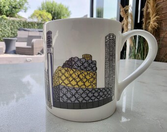 Birmingham Landmarks Coffee Mug: Contemporary Brum Architecture Gift, Cityscape cup