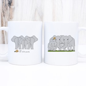 Elephant mug gift, Cute animal bone china mug, Elephant lover mug, Coffee mug, funny animal mug