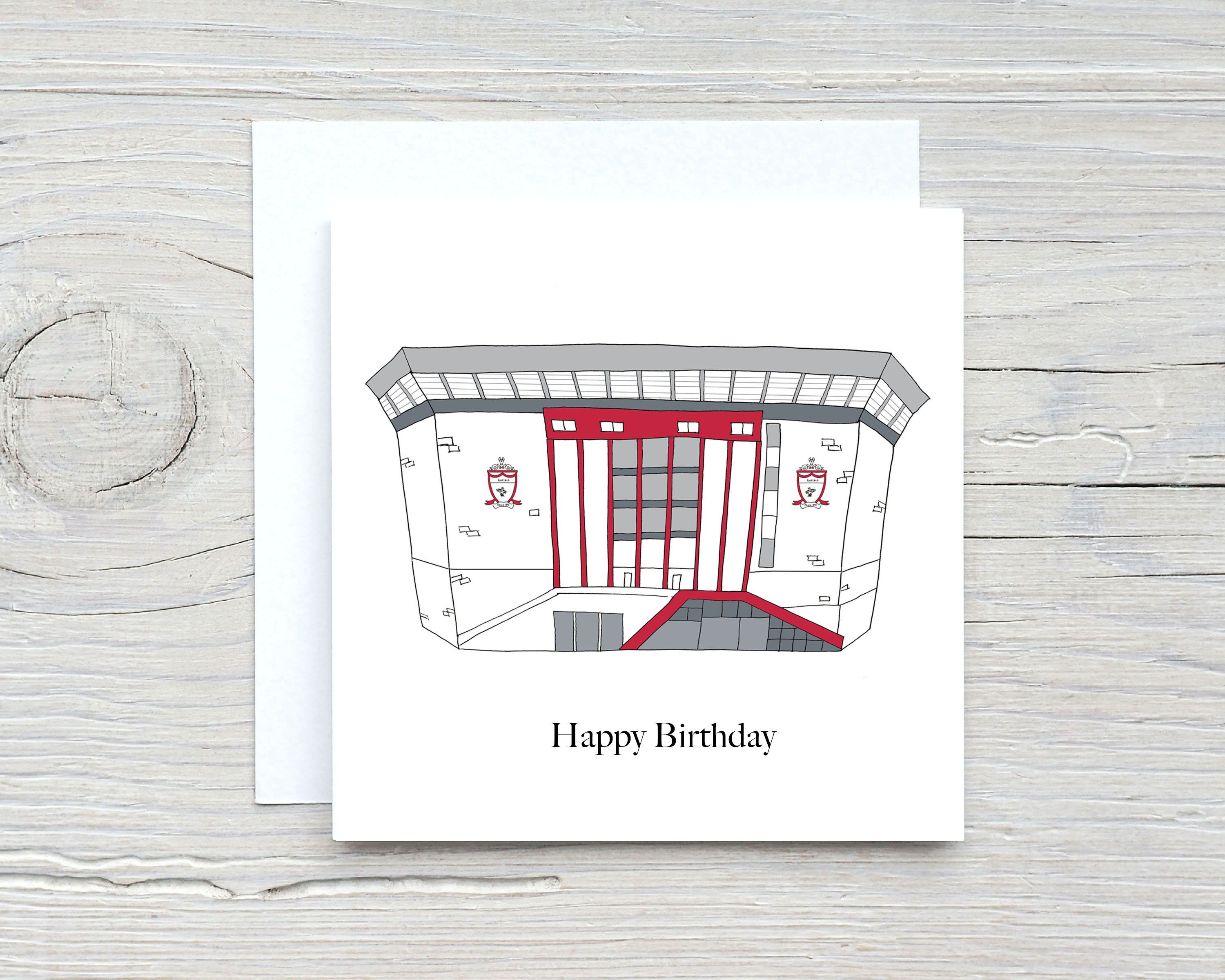 Liverpool birthday card, Personalised Liverpool FC card