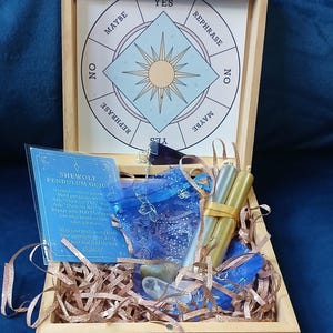 SheWolf Pendulum Kit - Truth Seekers Divination Set with Crystals, Board, Candles and Guide - Witchcraft and Spiritual Gifts