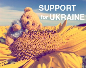 Pray For Ukraine Banner Support Digital File  (jpg,png) Teddy bear Ukraine