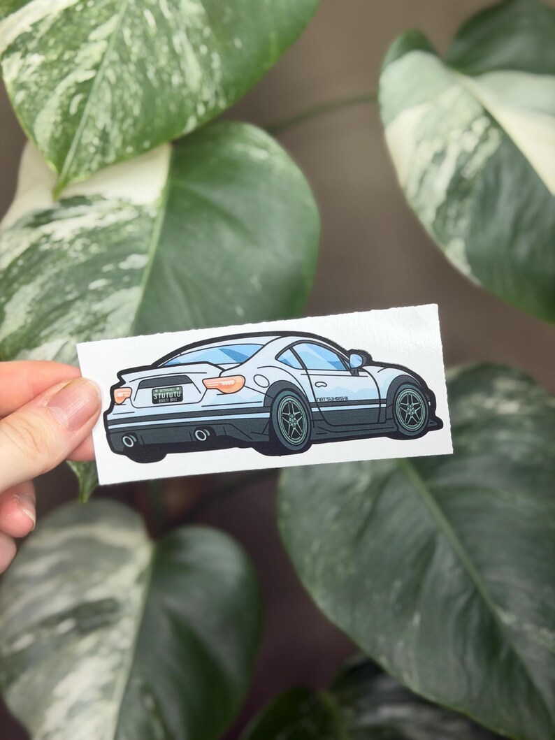 Stututu Sticker Chibi JDM Coupe Sticker | White RWD Sports Car Vinyl Decal | Clean Car ...