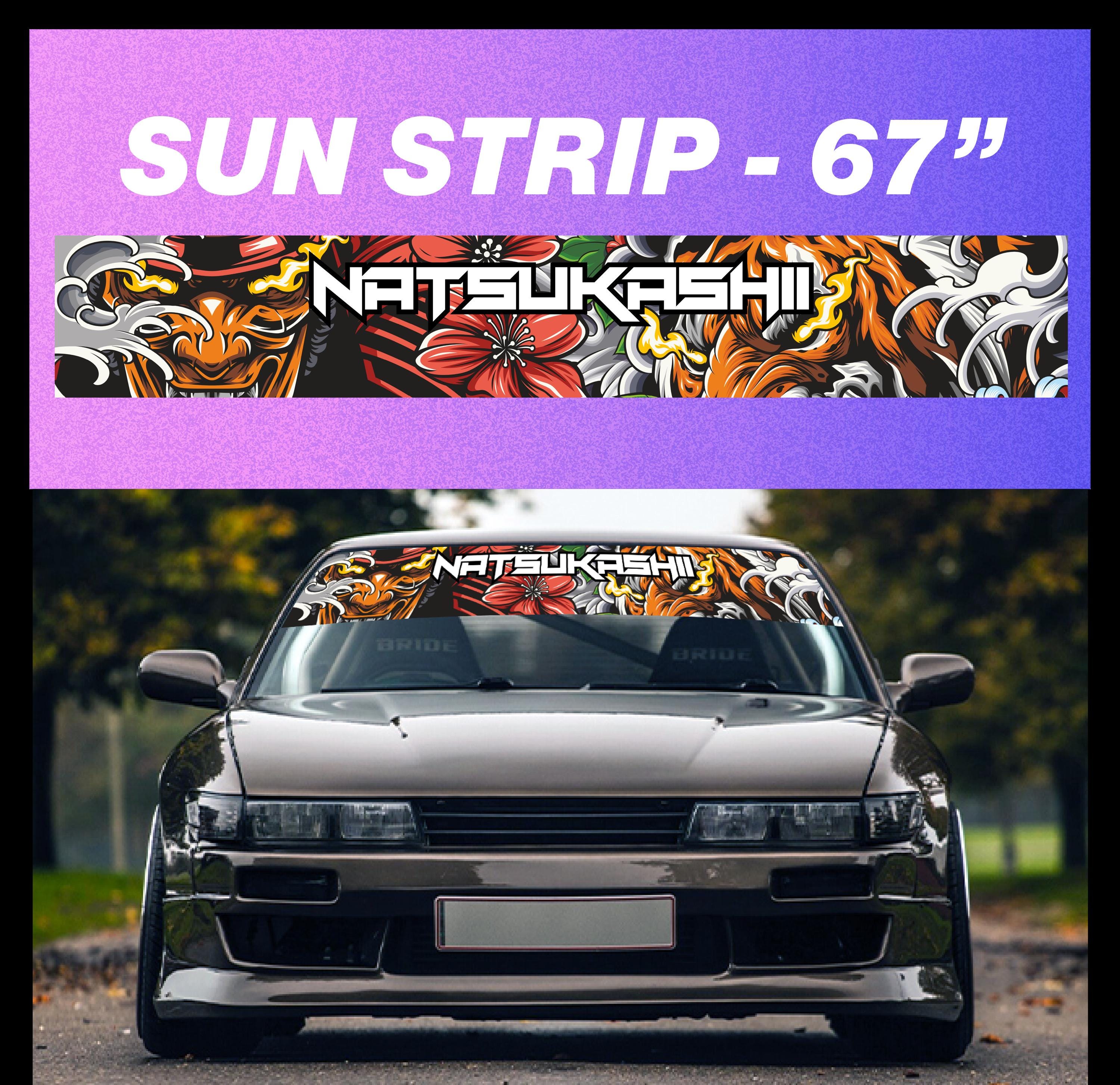 Sticker Windscreen Jdm JDM Anime Windshield Banner – 67” Sun Strip Decal | Japanese Car Sun ...