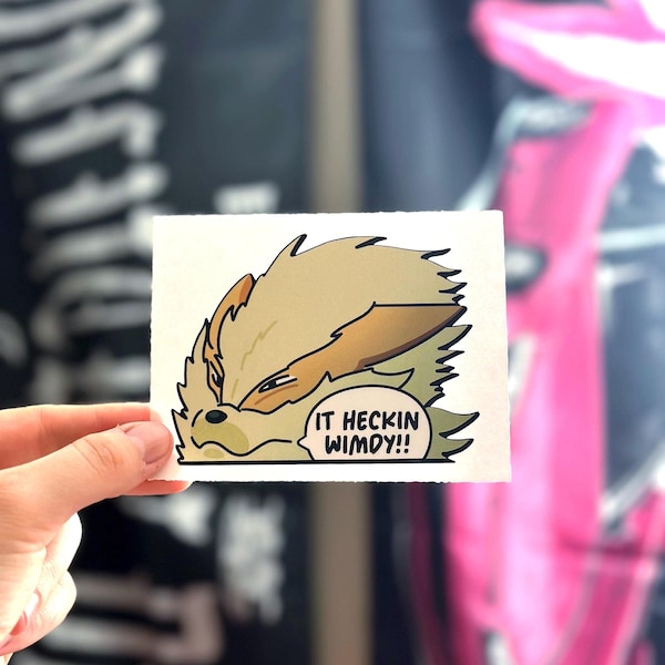 Waterproof Vinyl Anime Inspired Heckin Wimdy Windy Dog Peeker JDM Car Sticker Mechanic Sticker Automotive Decal Car Decal