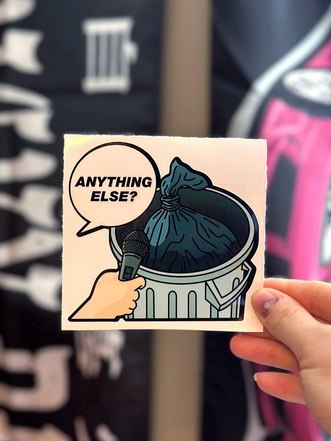 Anything Else? Meme Vinyl Sticker | Sarcastic Trash Can Decal - Etsy