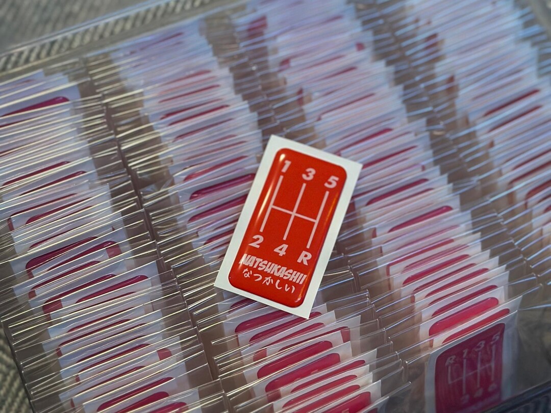 Unique Red 5 Speed Reverse Bottom Right Shift Pattern Sticker Shift ...