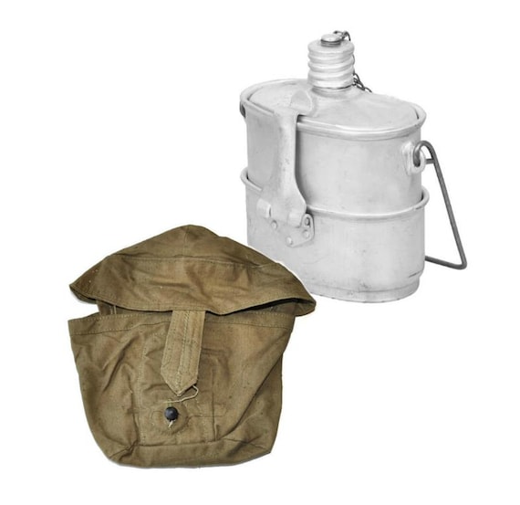 Original Soviet VDV Mess Kit Airborne Forces Flask Pot Scoop 3in1