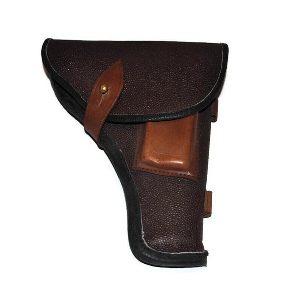 Soviet Tokarev TT33 Holster with Belt Loops Tokareff Pistol Kirza Leather TT Handgun Cover