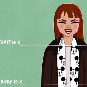 portrait personnalisé (1 personne), dessin personnalisé, custom, illustration personnalisée, réseaux sociaux