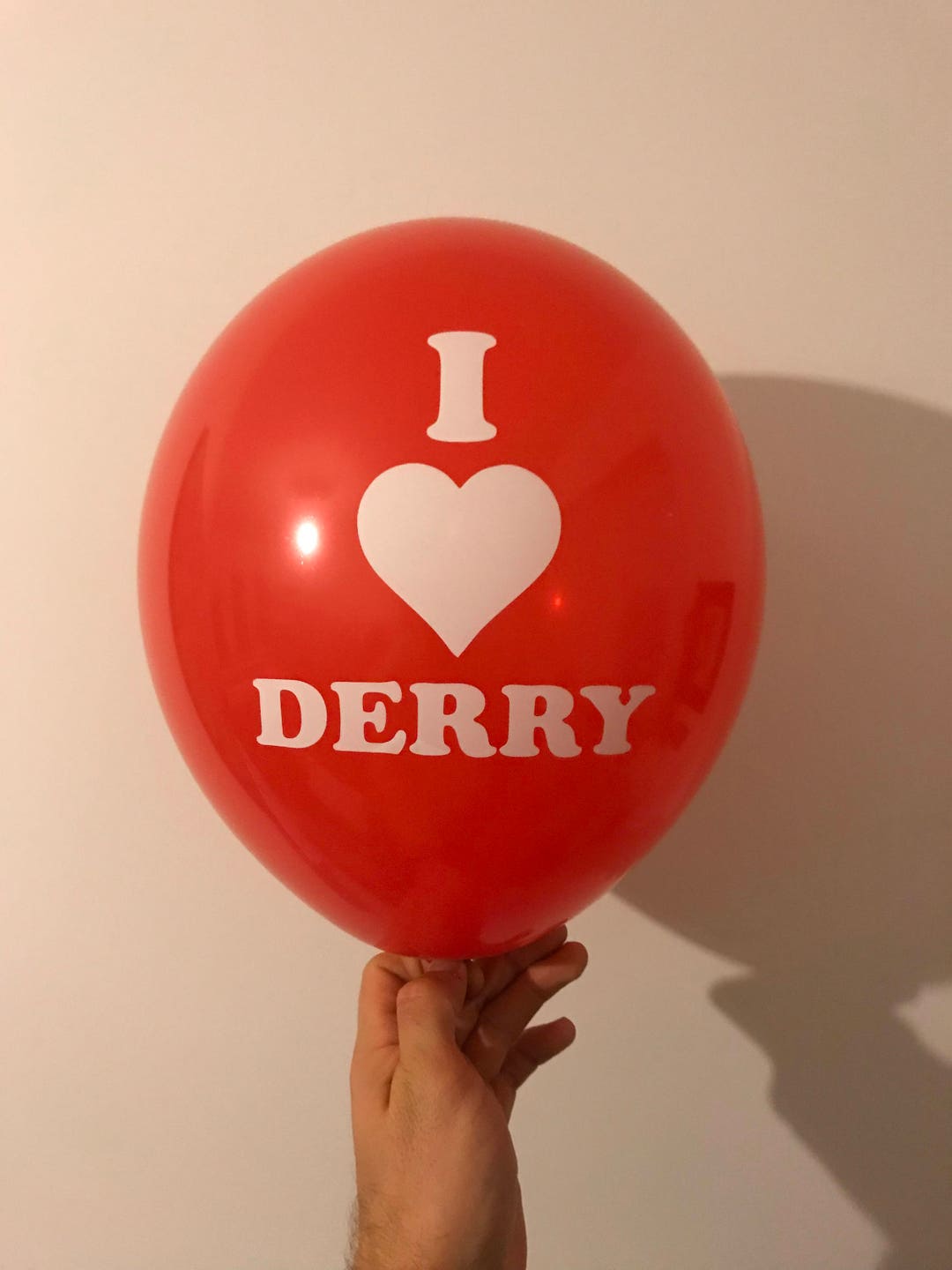 IT Movie Red Balloon Pennywise Clown Fancy Dress I Love Derry Halloween