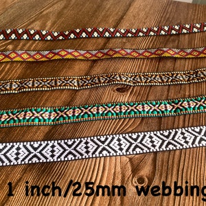 2.5cm/1 inch patterned webbing, Pattern C