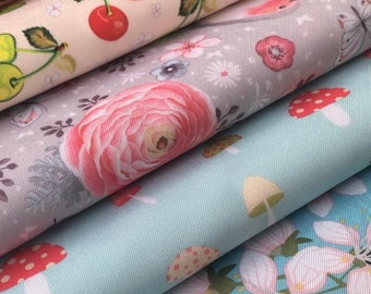 Printed waterproof canvas for bags, home decor, raincoats, WPC E4
