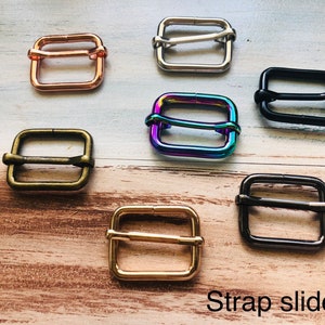 2 X Welded Metal Strap Slider Buckle for Bag Making. 25/32/38 Mm. 