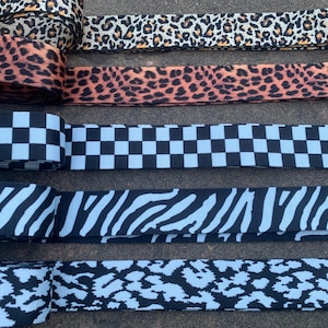 3.8cm/1.5 inch Leopard, zebra pattern strapping DWS