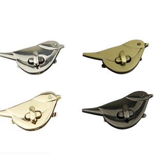 Fechaduras em forma de pássaro, Fechaduras de bolsa, Fechaduras giratórias