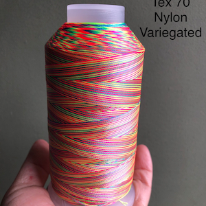 Tex 70 Variegated nylong sewing Threads for bag making, shoes making, garments, home decor and car interior