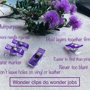 Quality wonder clips for sewing, crafting, leatherwork, sewing notion, quilting binding tool, sewing marker, DIY tool