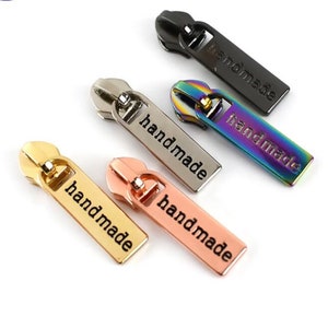 HANDMADE zipper pulls,  size 5 zipper slides for nylon zipper tapes A4w