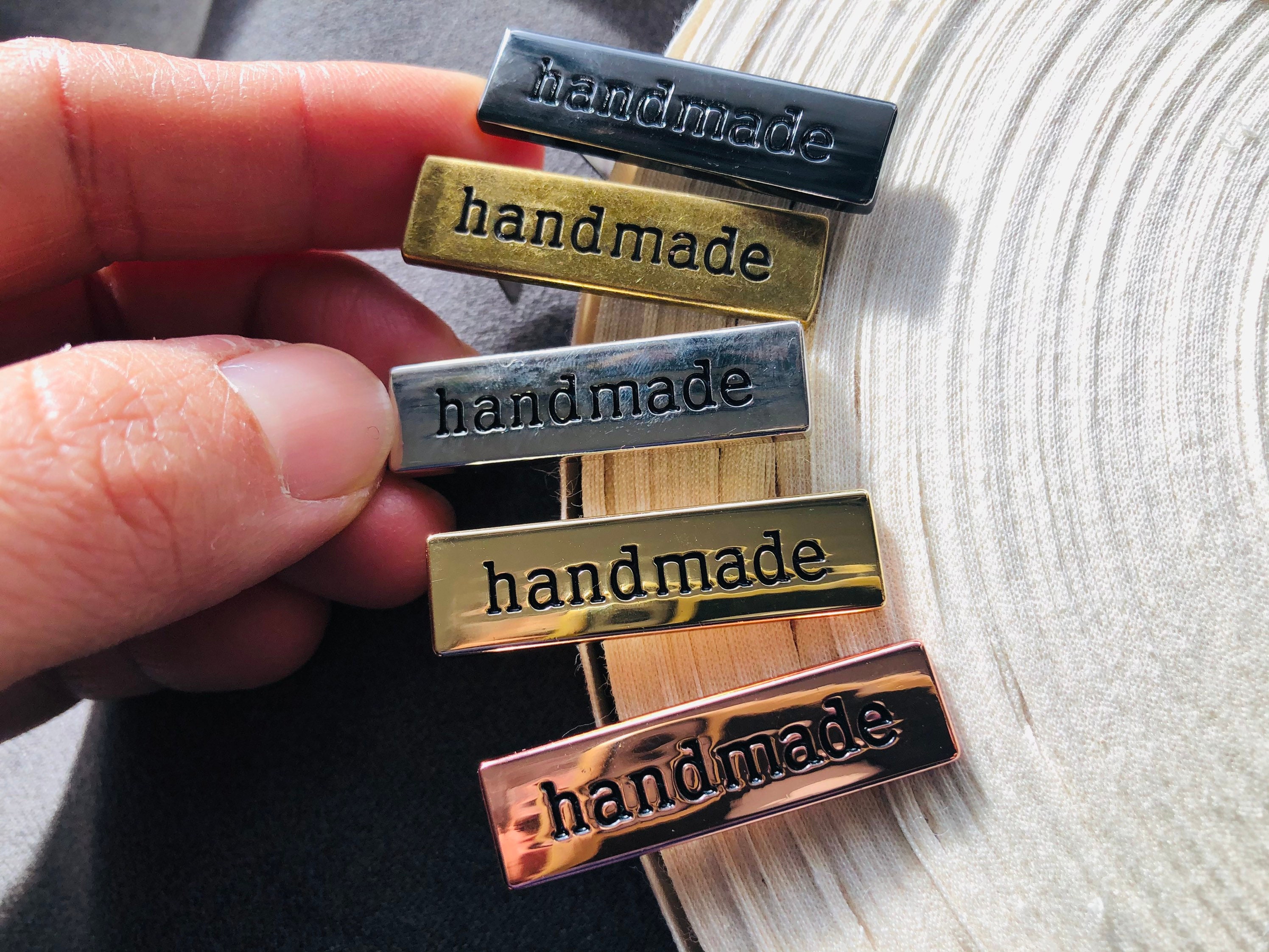 Etichette Fatto A Mano 10 Etichette In Metallo Fatte A Mano