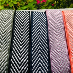 3 metres of arrow patterned webbing for tote bags, 3.8cm/1.5 inch crossbody straps, webbing for handmade backpacks, heavy duty bag handles