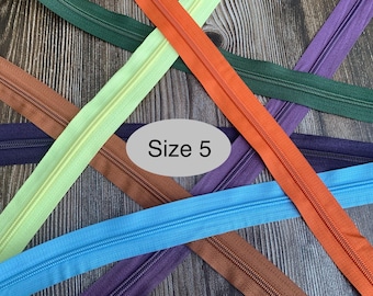 Size 5 color zipper tapes, nylon zips G6
