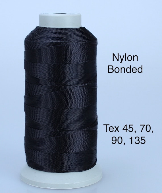 Black Bonded Nylon Thread, Tex 45, 70, 90, 135 Sewing Threads for Bag  Making, Shoes Making, Garments, Home Decor and Car Interior 