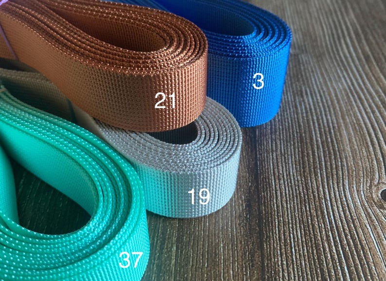 3m rolls of plain polyester webbing - 2.5 cm and 3.8cm DWS image 10