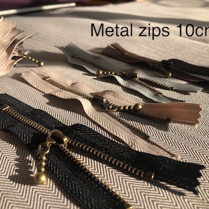 Cremalleras metálicas tamaño 3 para bolsos y carteras G4B