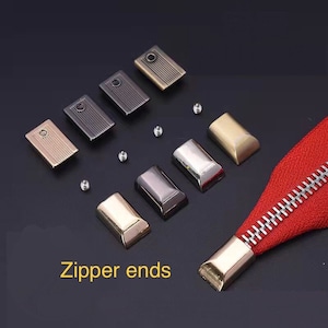 Metal zipper ends for bag making, bag hardware, bag fittings, bag making, metal rings, handmade bags