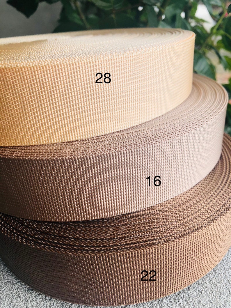 3m rolls of plain polyester webbing - 2.5 cm and 3.8cm DWS image 7