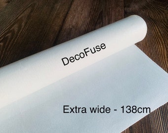 DecoFuse, estabilizador termoadhesivo, estabilizador fusible, estabilizador resistente al desgarro para bolsos, sombreros, decoración del hogar F6