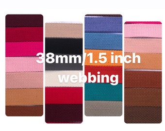 3.8cm plain polycotton webbing sold by 3m rolls DWS