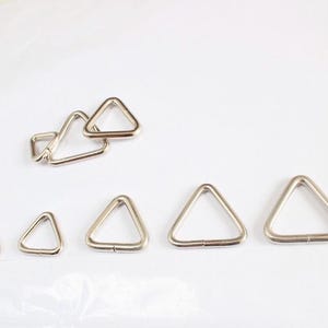 Driehoekige ringen: 13 mm, 25 mm, 38 mm, tassenbeslag, accessoires voor crossbodytassen, metalen ringen, handgemaakte tassen A5bl