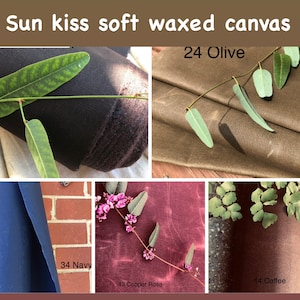 Soft waxed canvas with standard finish, oilcloth, oilskin for bag making and outdoor clothing F2