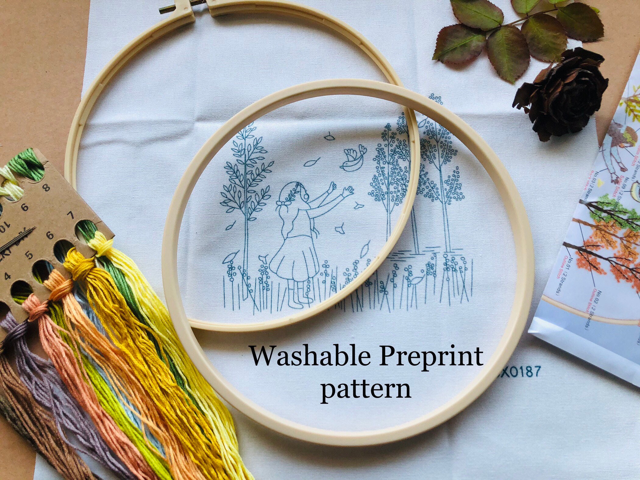 Beautiful Embroidery Kits for Beginners, Easy to Follow Preprinted