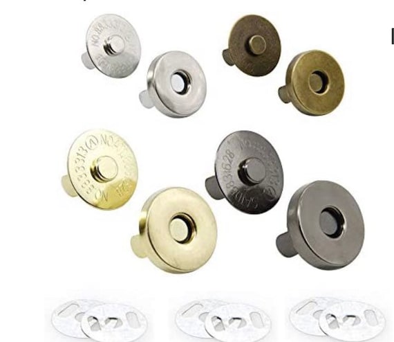 14mm Heavy Duty Magnetic Snaps, Magnetic Buttons, Magnetic Clasps for Bags,  Purses, Wallets and Jackets 