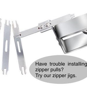 Zipper jig, zipper slides installation tool for #3,#4, #5, 8, #10 G6