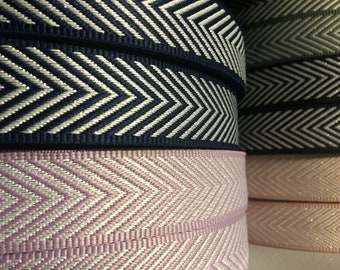 3m rolls of chevron webbing for tote bags, 3.8cm/1.5 inch crossbody straps, webbing for handmade backpacks, heavy duty bag handles DWS