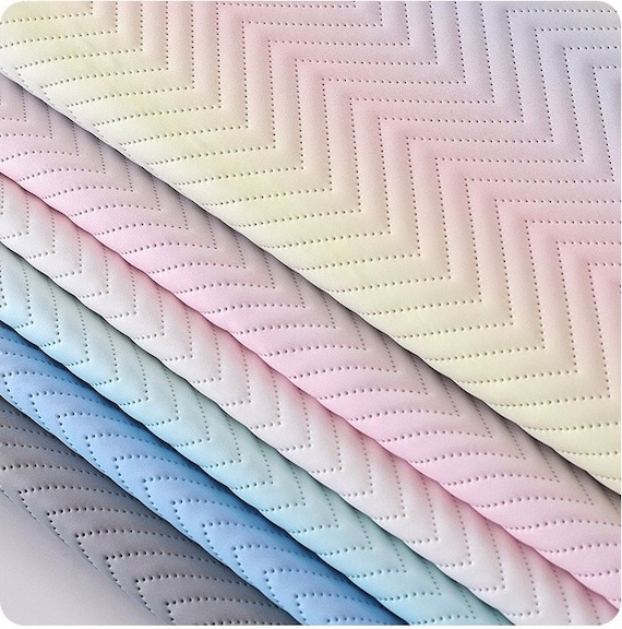 Quilted vinyl in beautiful pastel colors, synthetic leather for bag making, garments, upholstery and home decor E2