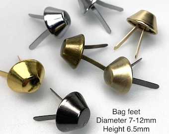 Taschenfüße, Bucket Bag Füße, Taschenhardware, Taschenschoner, Lederarbeiten, halbe Zoll Taschenfüße A4