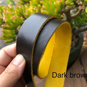 Mens Real Leather Belt Strap 100% Cowhide Stud Snap Clip On Waxed Belt - Foto 2