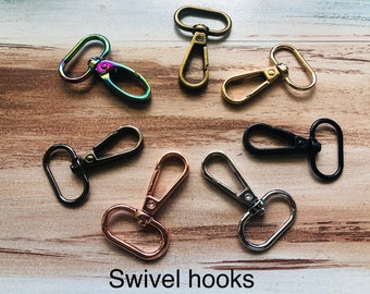 Quality swivel hooks, 13mm, 20mm, 25mm,32mm, 38mm, lobster hook clasp, bag hardware, snap hooks, Push gate hooks A4, H4-5