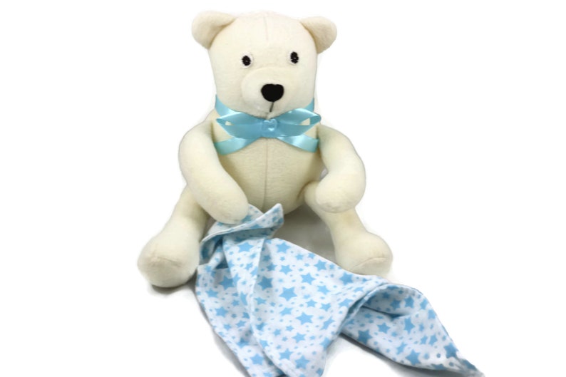 teddy bear with blanket