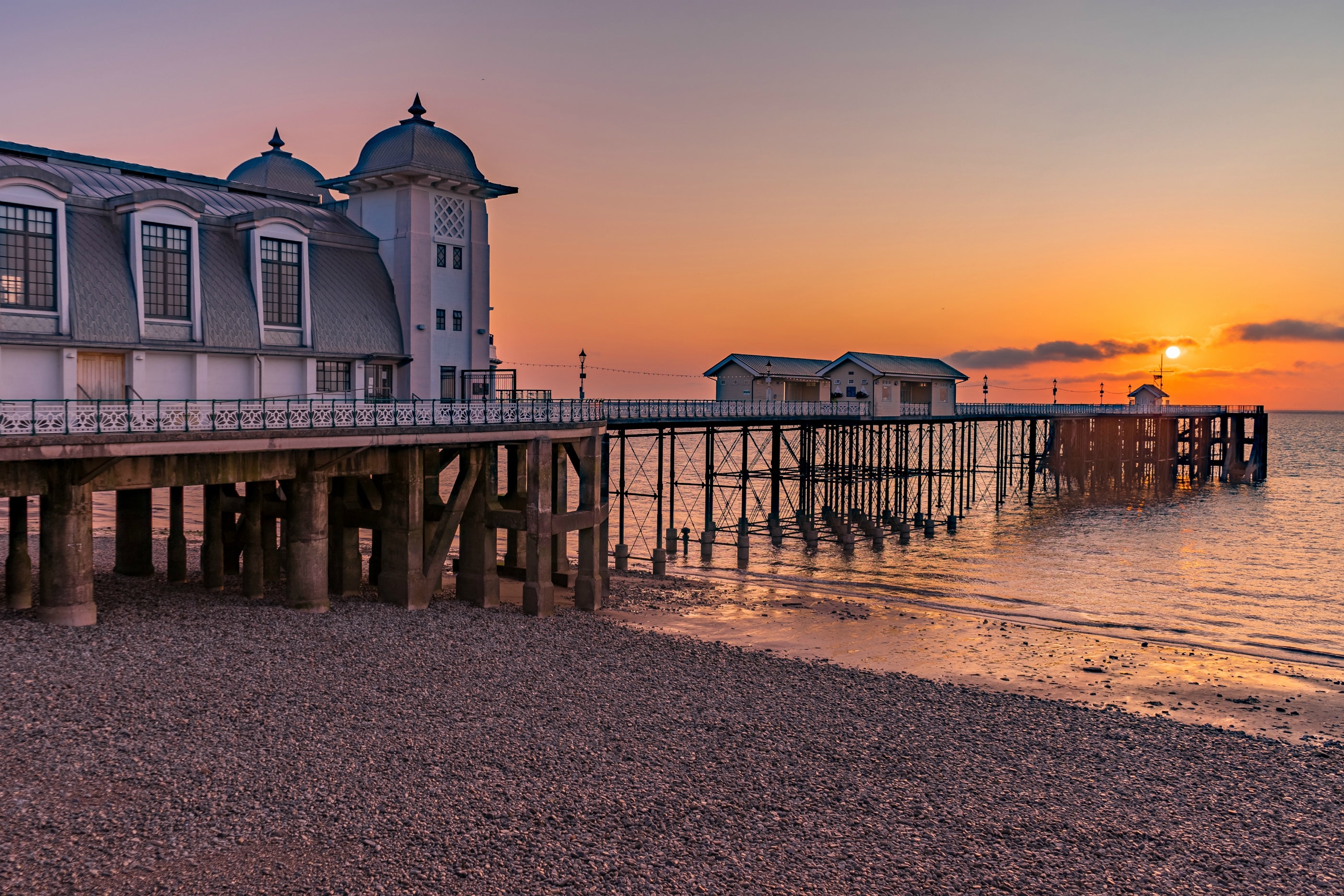 Sunrise Penarth Pier Wales Landscape Nature Print Sunrise Etsy
