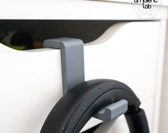 Ikea Alex Drawer Headphone Hook Clamp bracket  ,DJ Studio Headphone, home office gamer
