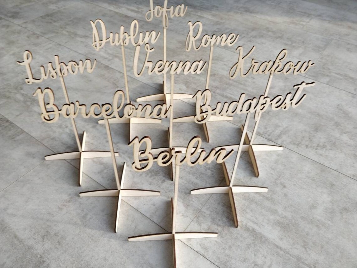 Wooden wedding table Names Rustic Wedding Centrepiece | Etsy