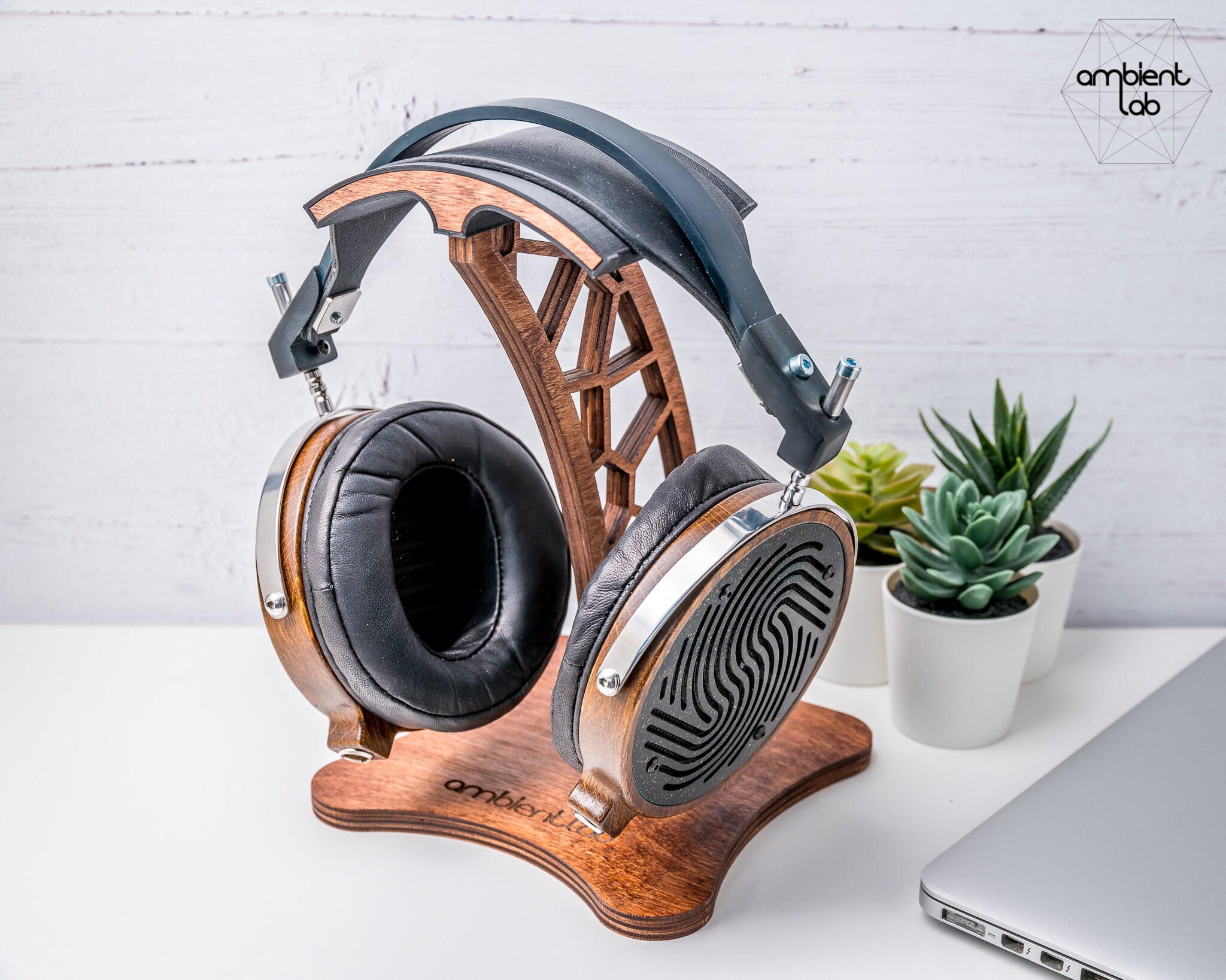 Headphone Stand, headset stand, wooden headphone holder, gift for him,  gamer - Shop Oakywood Headphones & Earbuds - Pinkoi