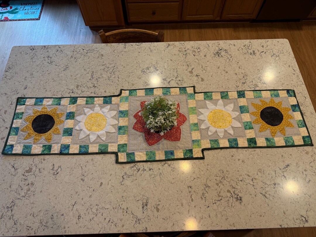 June Table Runner Summer Flowers Table Runner - Etsy