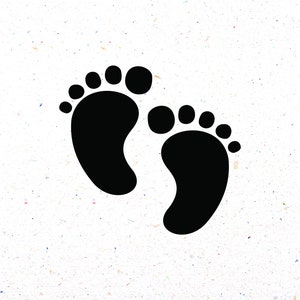 Baby Fußabdruck svg, süße Baby Füße, Baby Shower Geschenk, geschnittene Datei, SVG, PNG, jpg, eps, dxf, Instant Download Dateien, für Cricut und Silhouette